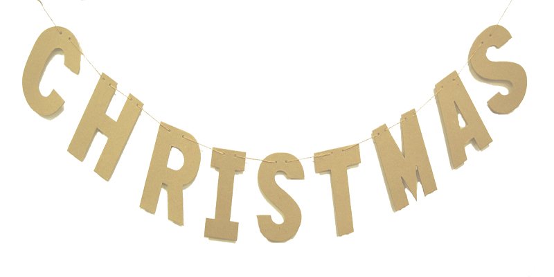 PaperMache Christmas banner Pack of 6
