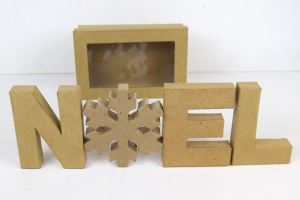 PaperMache Noel Letter kit - pack of 6