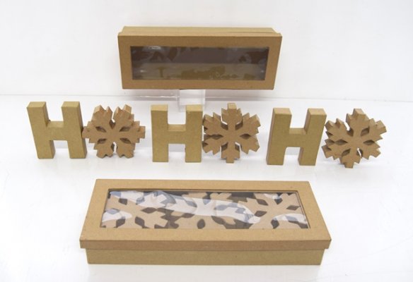 PaperMache HoHoHo Snowflake letter Kit Pack of 6