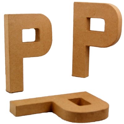 PaperMache Letter 8.25" P - PACK OF 3