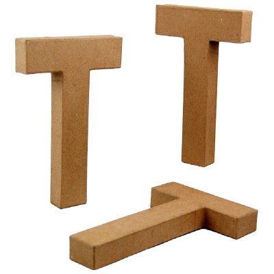 PaperMache Letter 8.25" T PACK OF 3