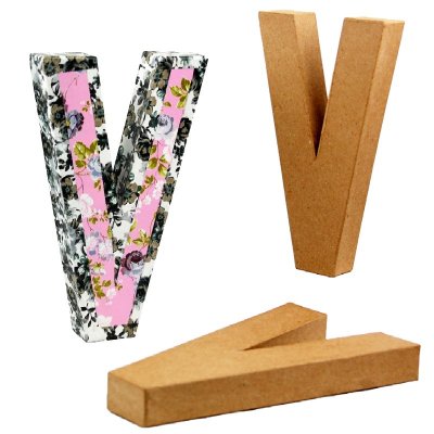 PaperMache Letter 8.25" V PACK OF 3