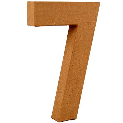 PaperMache Number 8.25" 7 PACK OF 3