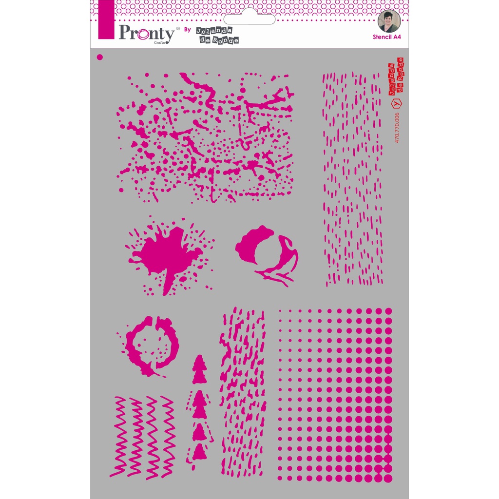 Pronty Crafts - Grunge Objects A4 Stencil