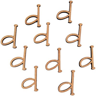 Pronty Crafts - MDF Letter d - 2.8cm (10pk)