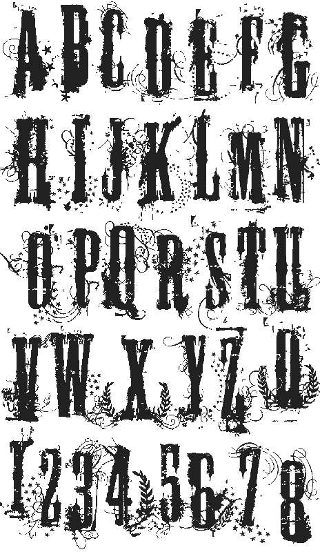 Tim Holtz - Stampers Anonymous - Cling Stamp - Grunge Alphabet