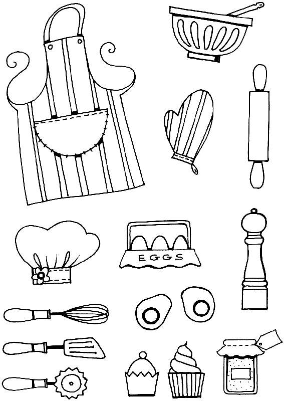 Cathie Shuttleworth Kitchen Bits stamp set