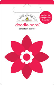 Doodle-Pops Poinsettia Sticker