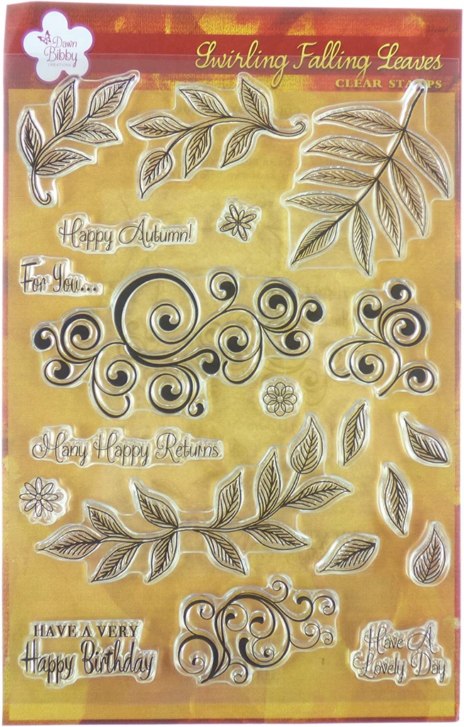Dawn Bibby Swirling Falling Leaves stamp set