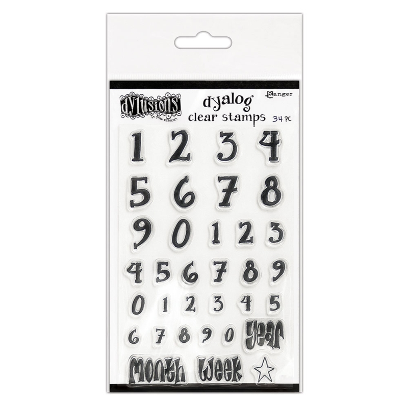 Dylusions Dyalog Numerology stamp set