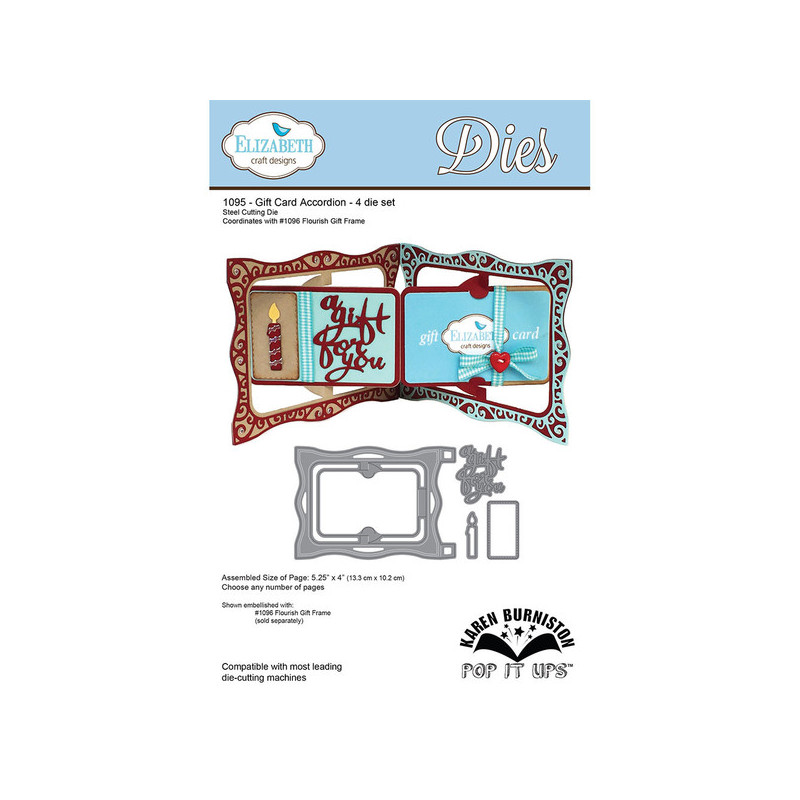 Elizabeth Craft Designs – Gift Card Accordion Die Set - POP IT UPS