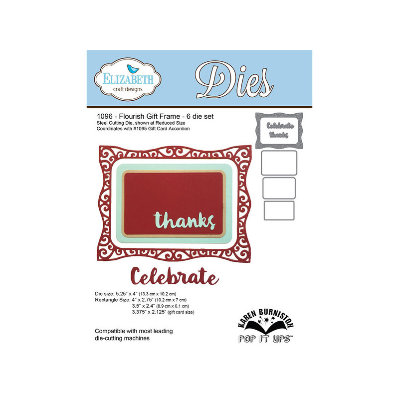 Elizabeth Craft Designs - Flourish Gift Frame Die Set – POP IT UPS