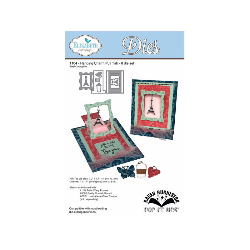 Elizabeth Craft Designs - Hanging Charm Pull Tab Die Set - POP IT UPS