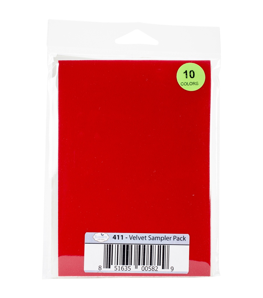 Elizabeth Craft Designs - Velvet Adhesive Sampler Pack (10 sheets)