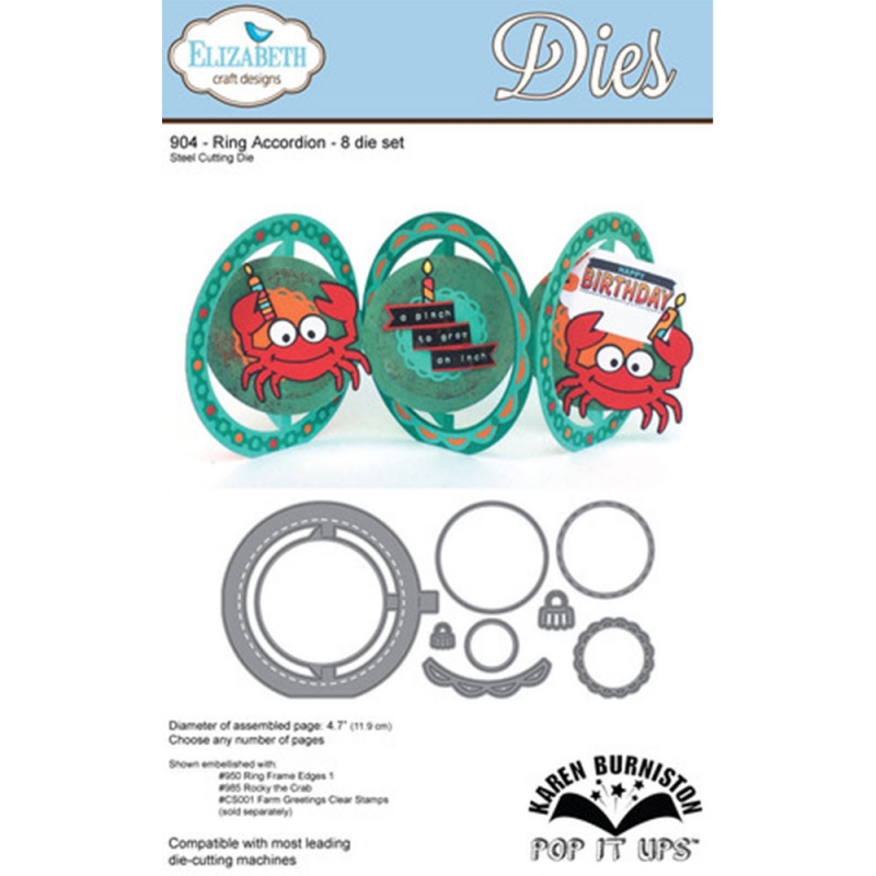 Elizabeth Craft Designs - Ring Accordion Die Set (POP IT UPS)