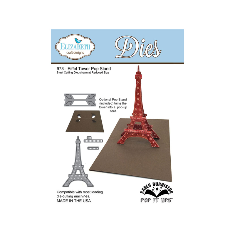 Elizabeth Craft Designs – Eiffel Tower Pop Stand Die Set – POP IT UPS