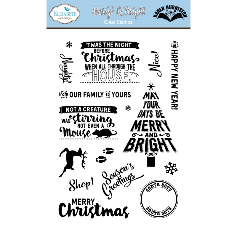 Elizabeth Craft Designs - Merry & Bright Clear Stamps