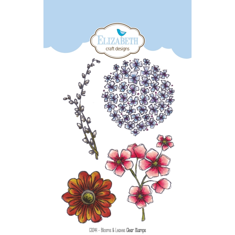 Elizabeth Craft Designs - Blooms & Leaves Clear Stamps