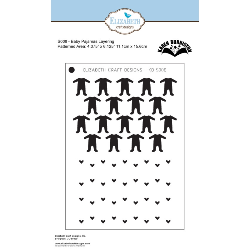 Elizabeth Craft Designs - Stage it Stencils Baby Pyjamas 