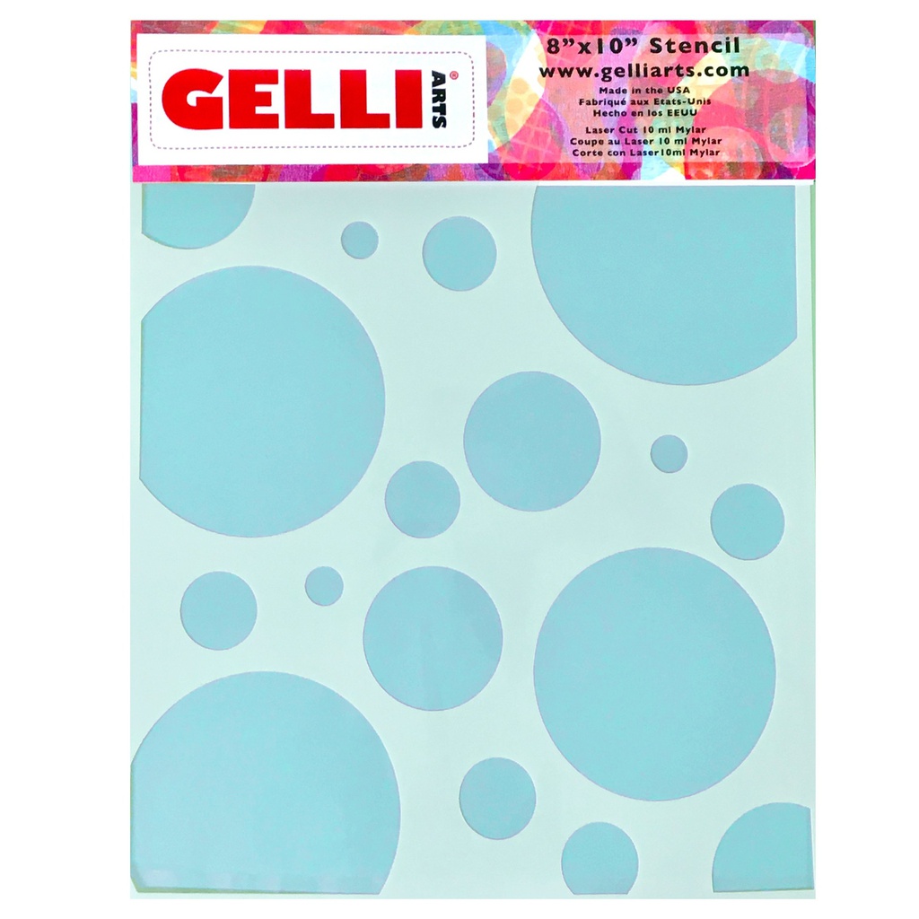 Gelli Arts Stencil 8x10, Circles