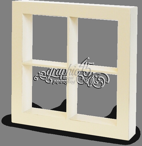 Graphic 45 - Window Shadow Box - Ivory 