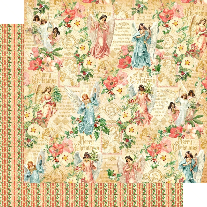 Graphic 45 - Joy to the World - Anthems Sweet 12"x12" Paper (x5 Sheets)