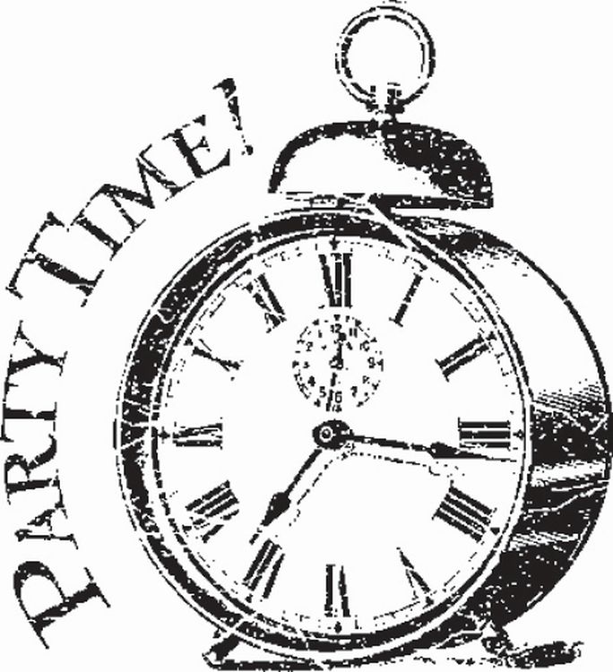 Graphic 45 - Party Time Stamp (Wood Mounted)