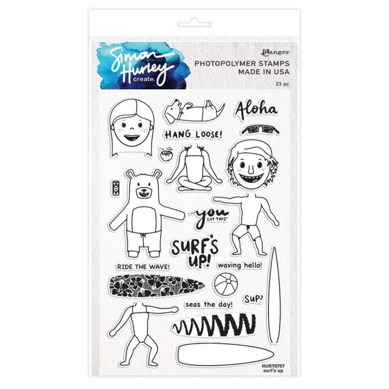 Simon Hurley - Surfs Up clear stamp set