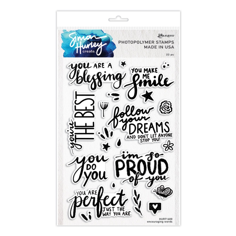 Simon Hurley - Encouraging Words clear stamp set