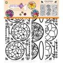 Stick 'n' Color Peel Off Set - Flower Circle Frame (3 sheets)