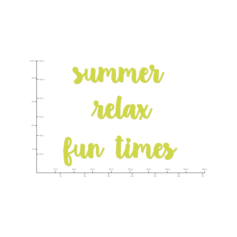 Decorative Die Summer Words