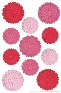 Martha Stewart Crafts - Red Pink Dahlia Stickers