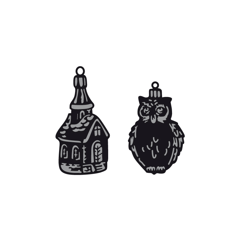 Marianne Designs - Tiny's Ornaments Church & Owl