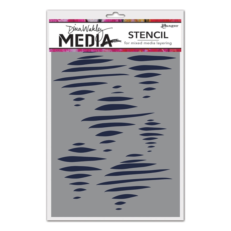 Dina Wakley MEdia Stencil - Tornado