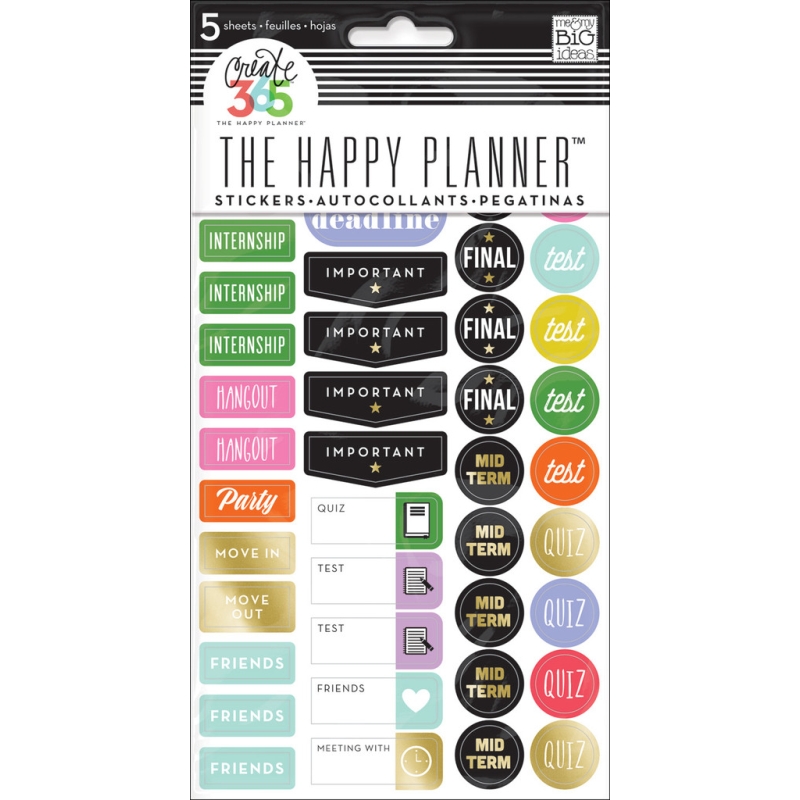 Happy Planner - School College Stickers