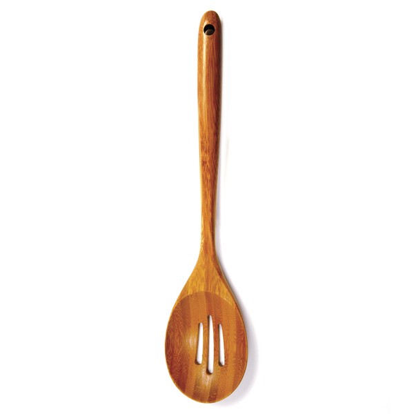 12 Bamboo Slotted Spoon