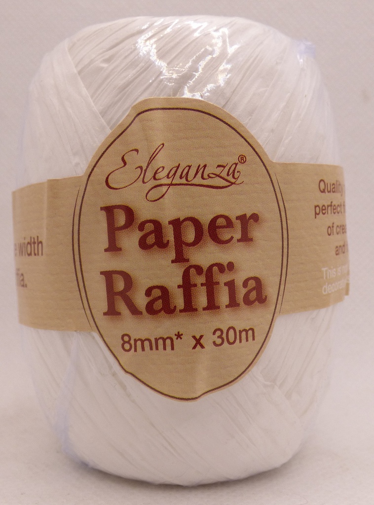 Paper Raffia No.01 White - 8mm x 30m