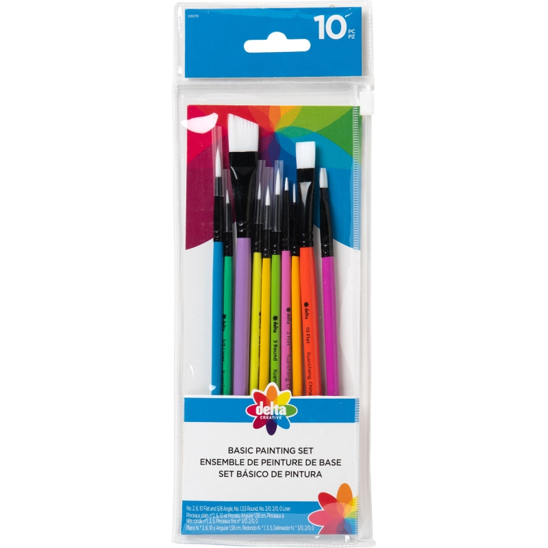 Delta Ceramcoat Brush Set (x10)