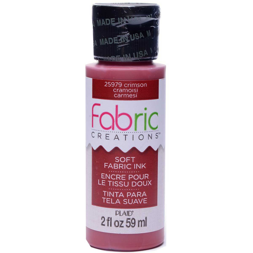Plaid Fabric Creations™ Soft Fabric Ink – Crimson (2oz)