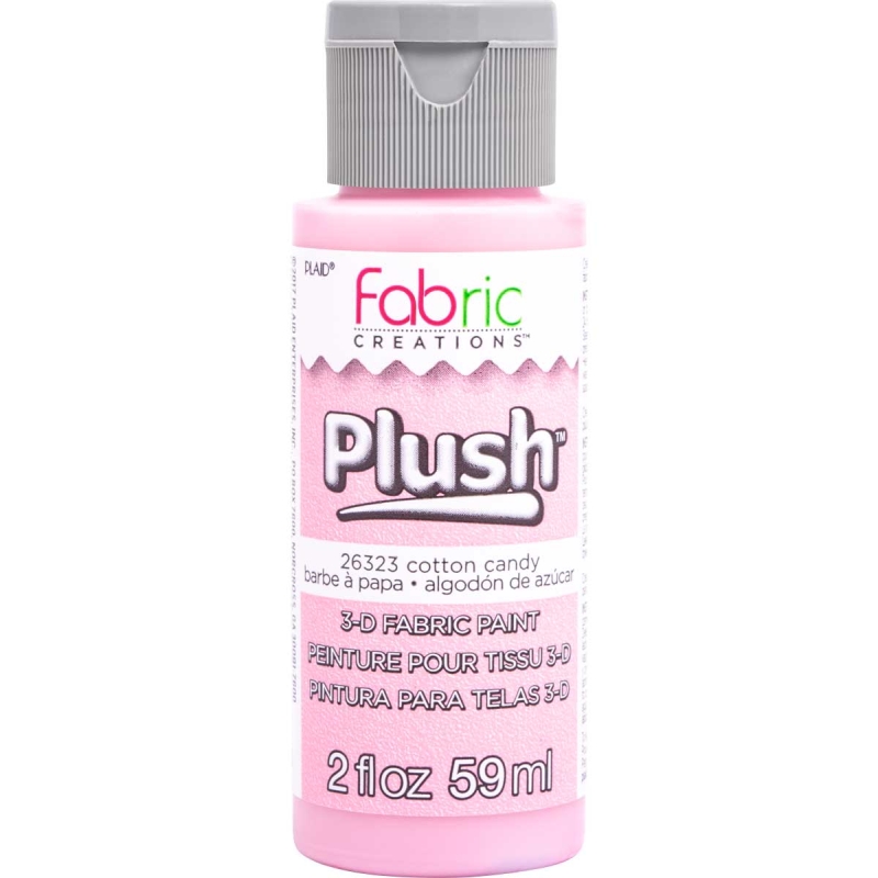 Plaid Fabric Creations™ 3D Plush Fabric Paint - Cotton Candy (2oz)