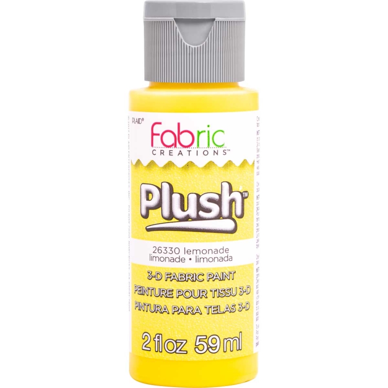 Plaid Fabric Creations™ 3D Plush Fabric Paint -Lemonade (2oz)