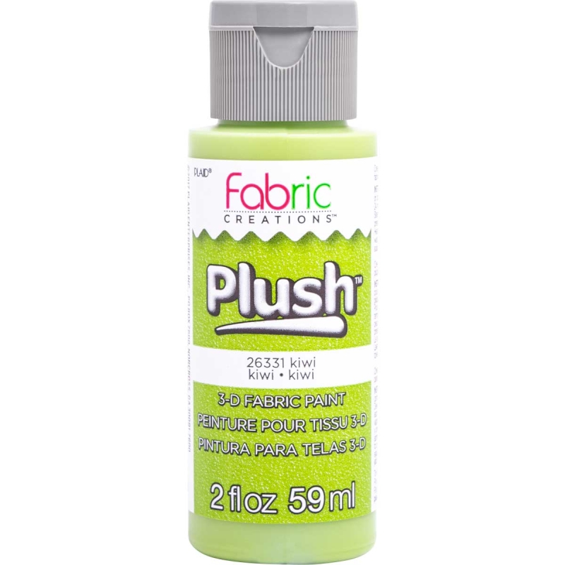 Plaid Fabric Creations™ 3D Plush Fabric Paint - Kiwi (2oz)