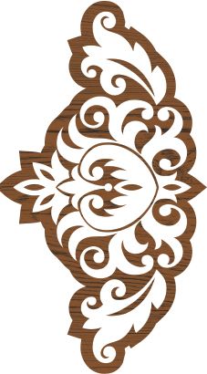 Border Baroque Block Printing Stamp