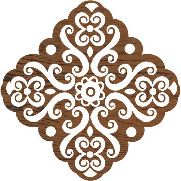 Plaid Fabric Creations™ Block Printing Stamp - Baroque Medallion (Medium)