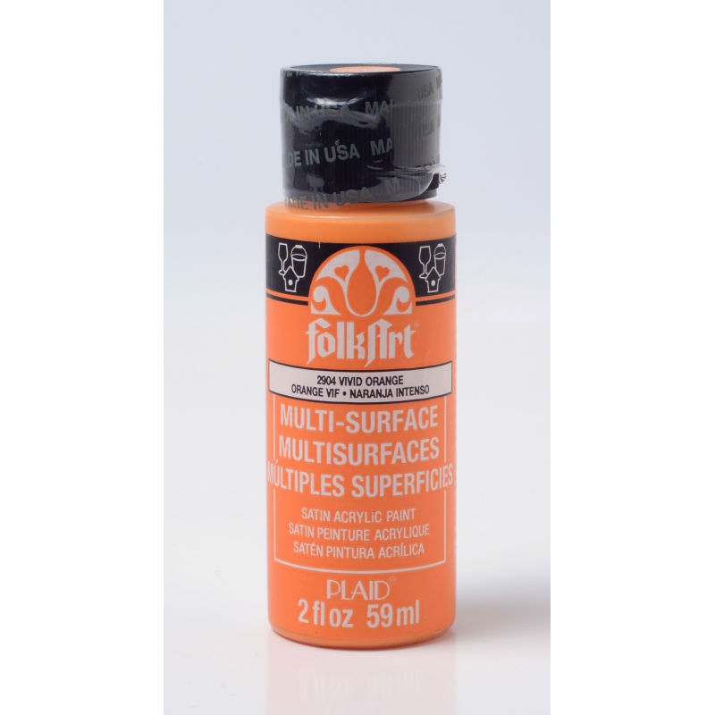 FolkArt Multi-Surface Satin - Vivid Orange (2oz)