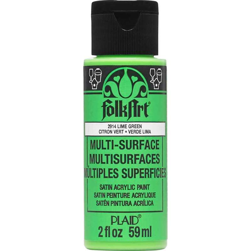 FolkArt Multi-Surface Satin - Lime Green (2oz)