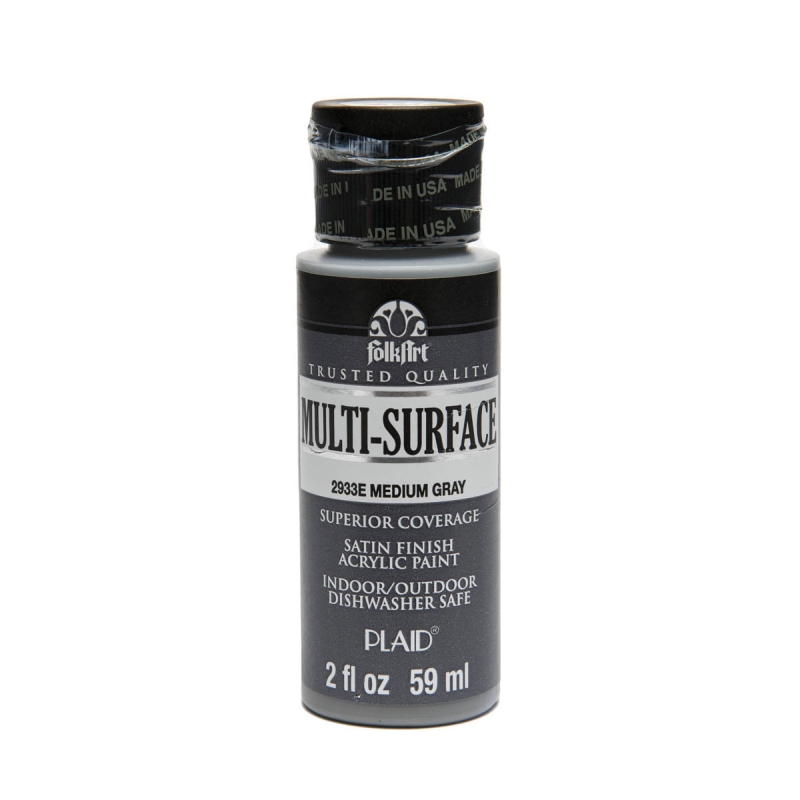 FolkArt Multi-Surface Satin - Medium Gray (2oz)