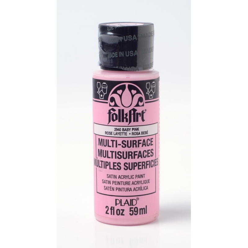 FolkArt Multi-Surface Satin - Baby Pink (2oz)