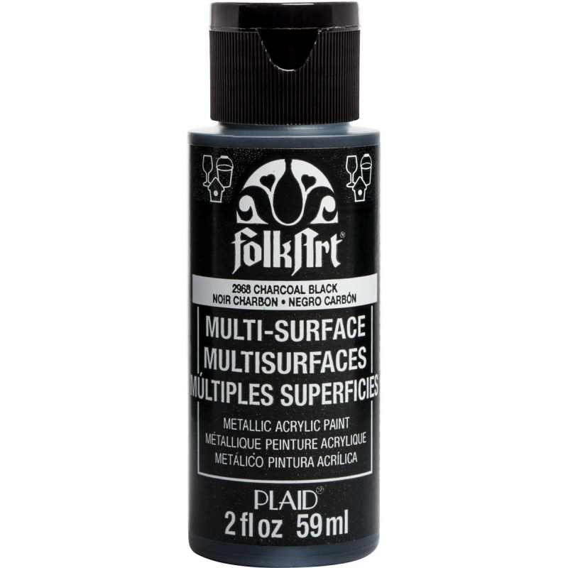 FolkArt Multi-Surface Metallic - Charcoal Black (2oz)