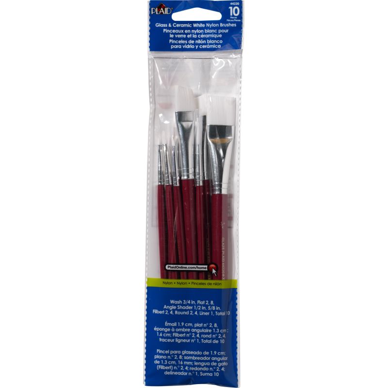 FolkArt - White Nylon Brush Set (10 piece)
